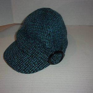Olivia Fallon Blue ~ Black Tweed Hat